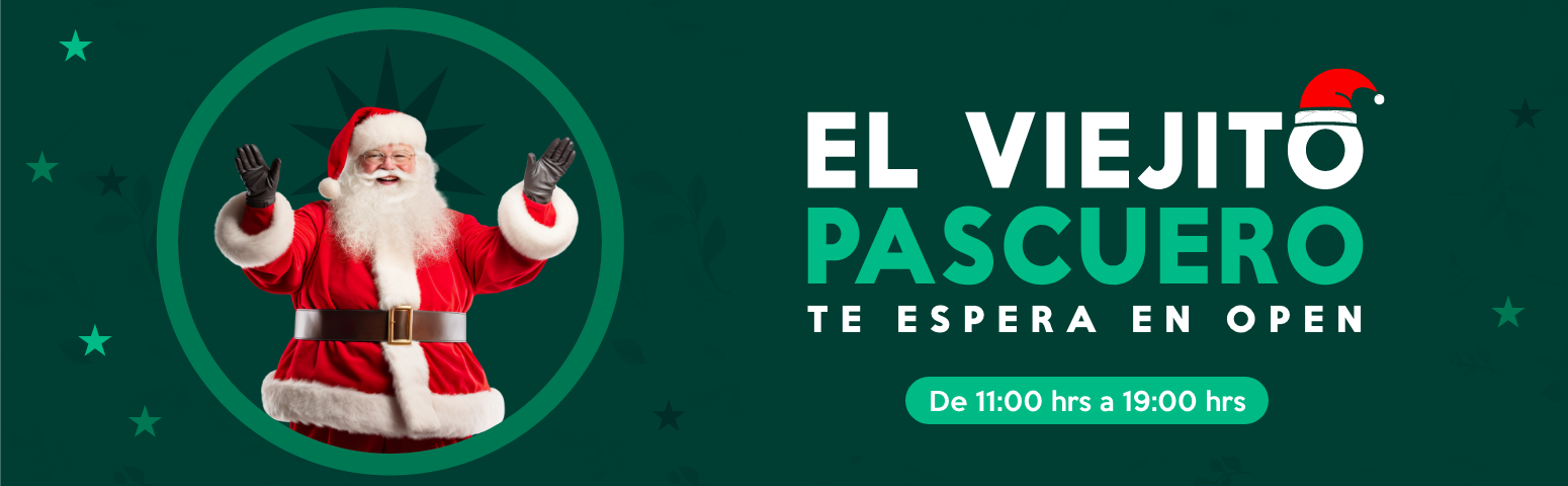 El viejito pascuero te espera en Open