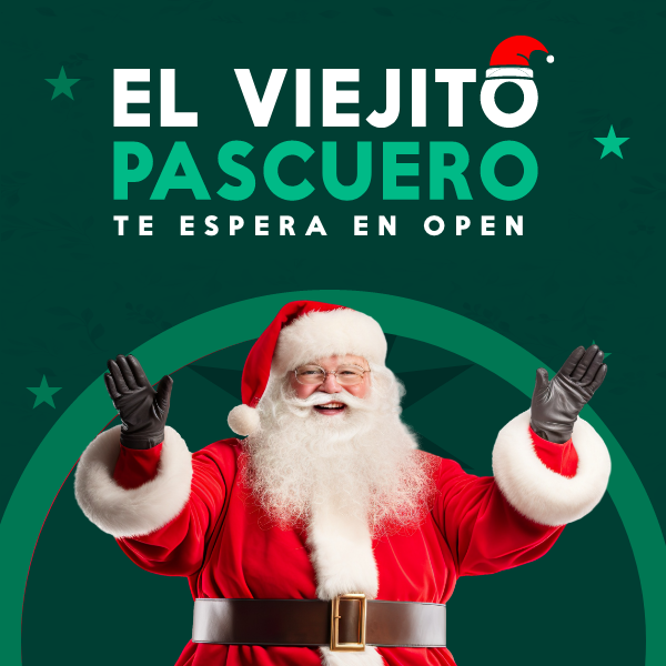 El viejito pascuero te espera en Open